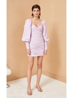 Bec & Bridge Winslowe L/S Mini Dress Lilac Size AU 6 for rent on The Volte - image 1