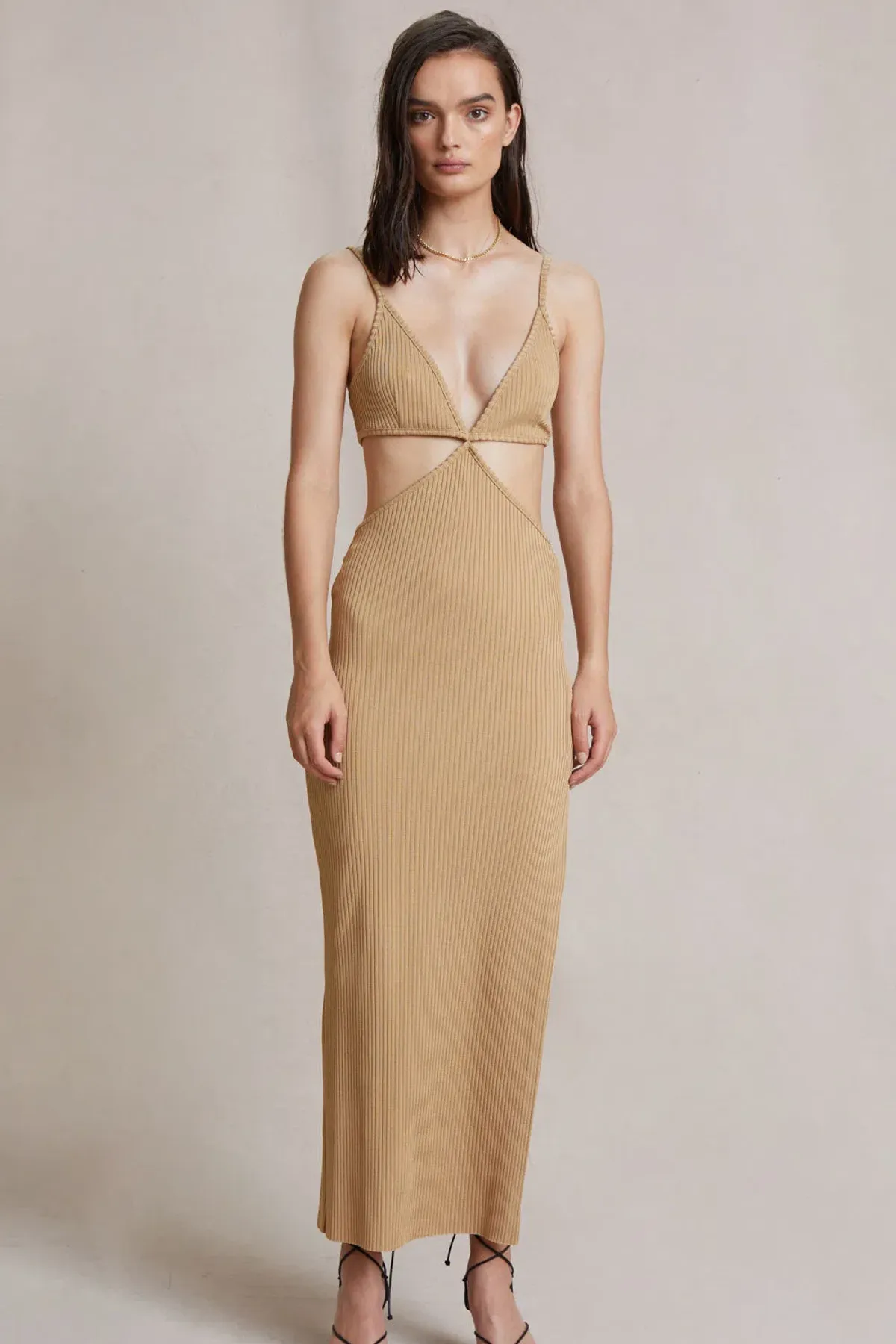 Bec & Bridge Selene V Maxi Dress Camel Size 8 - Image 1