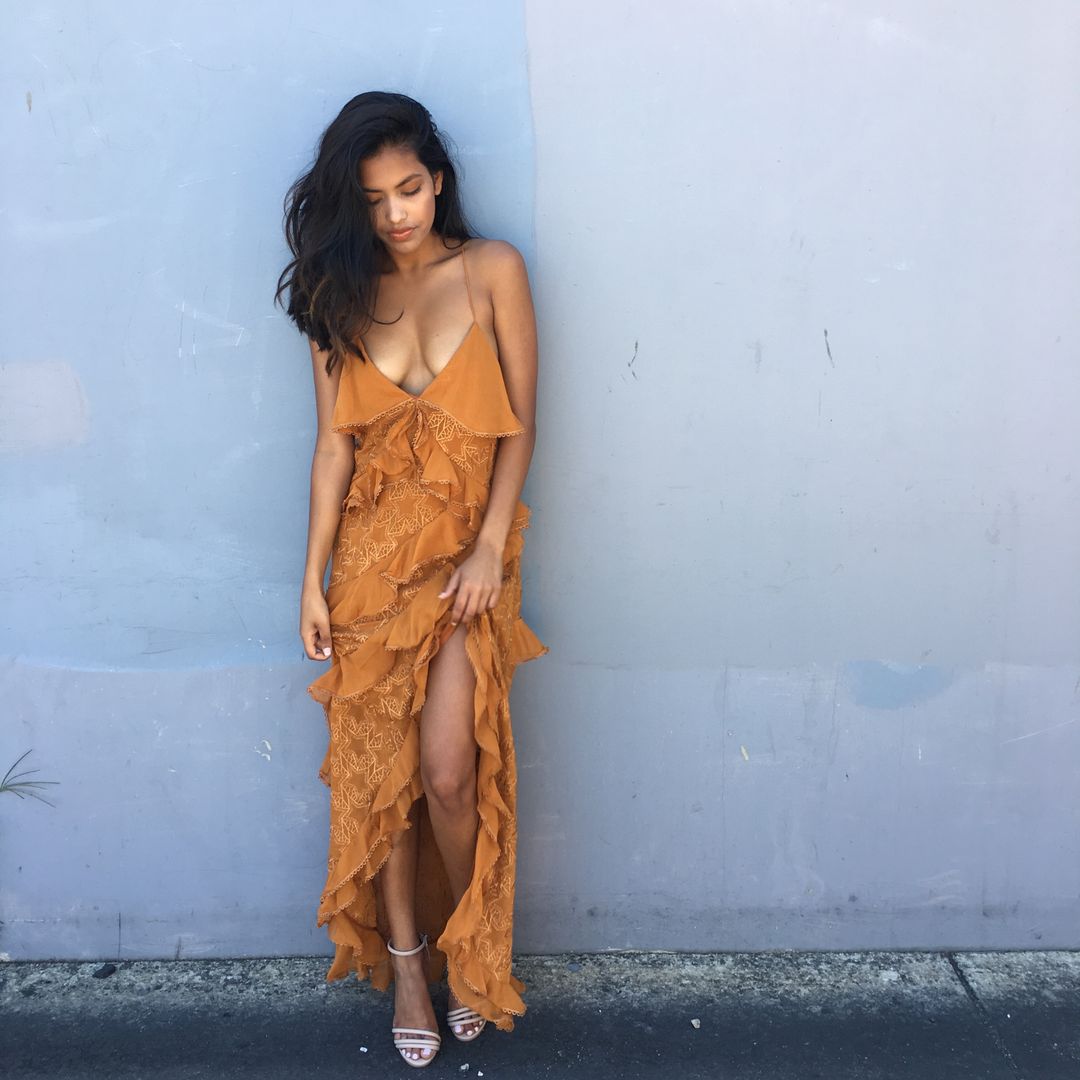 Isla the Label Tempo Maxi Dress Orange One SIze for rent on The Volte - main image