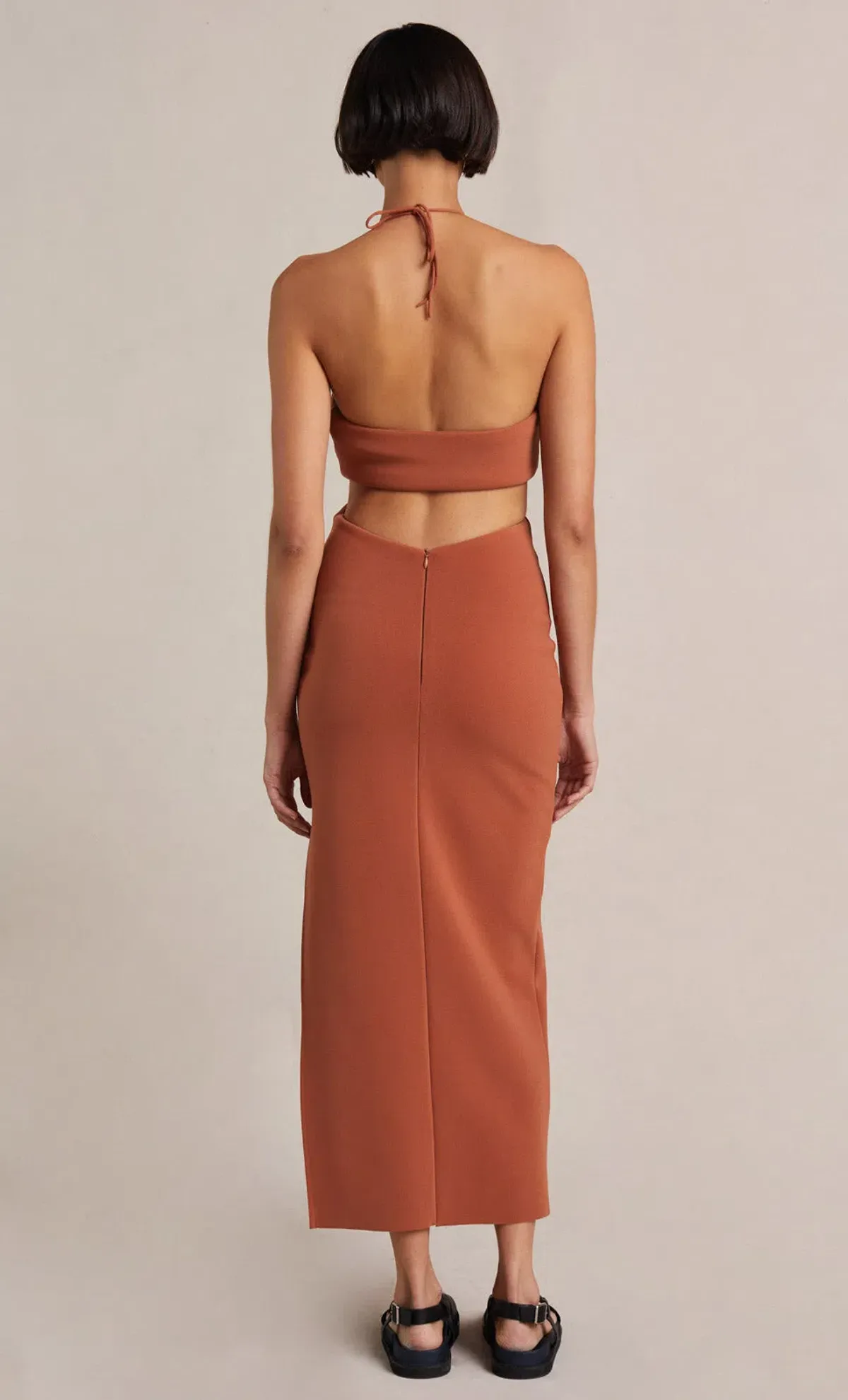 Bec & Bridge Alba Dress Terracotta Size 6 - Image 4