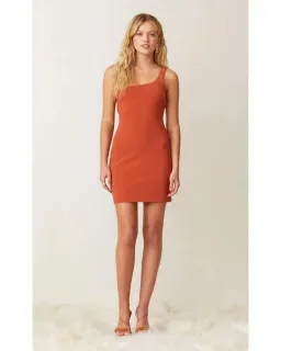 Bec & Bridge Ruby Asymmetric Mini Dress Rust Size AU 10 for rent on The Volte - image 1