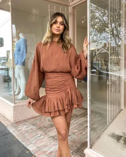 ISSY Blaze Dress in Sienna Size 8 for rent on The Volte - image 2