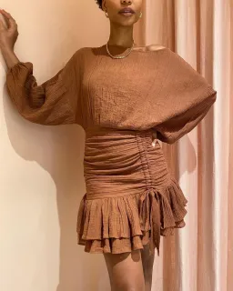 ISSY Blaze Dress in Sienna Size 8 for rent on The Volte - image 4