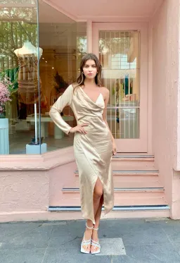 One Fell Swoop Daze Mini Dress Duchess Gold Size 8 for rent on The Volte - image 7
