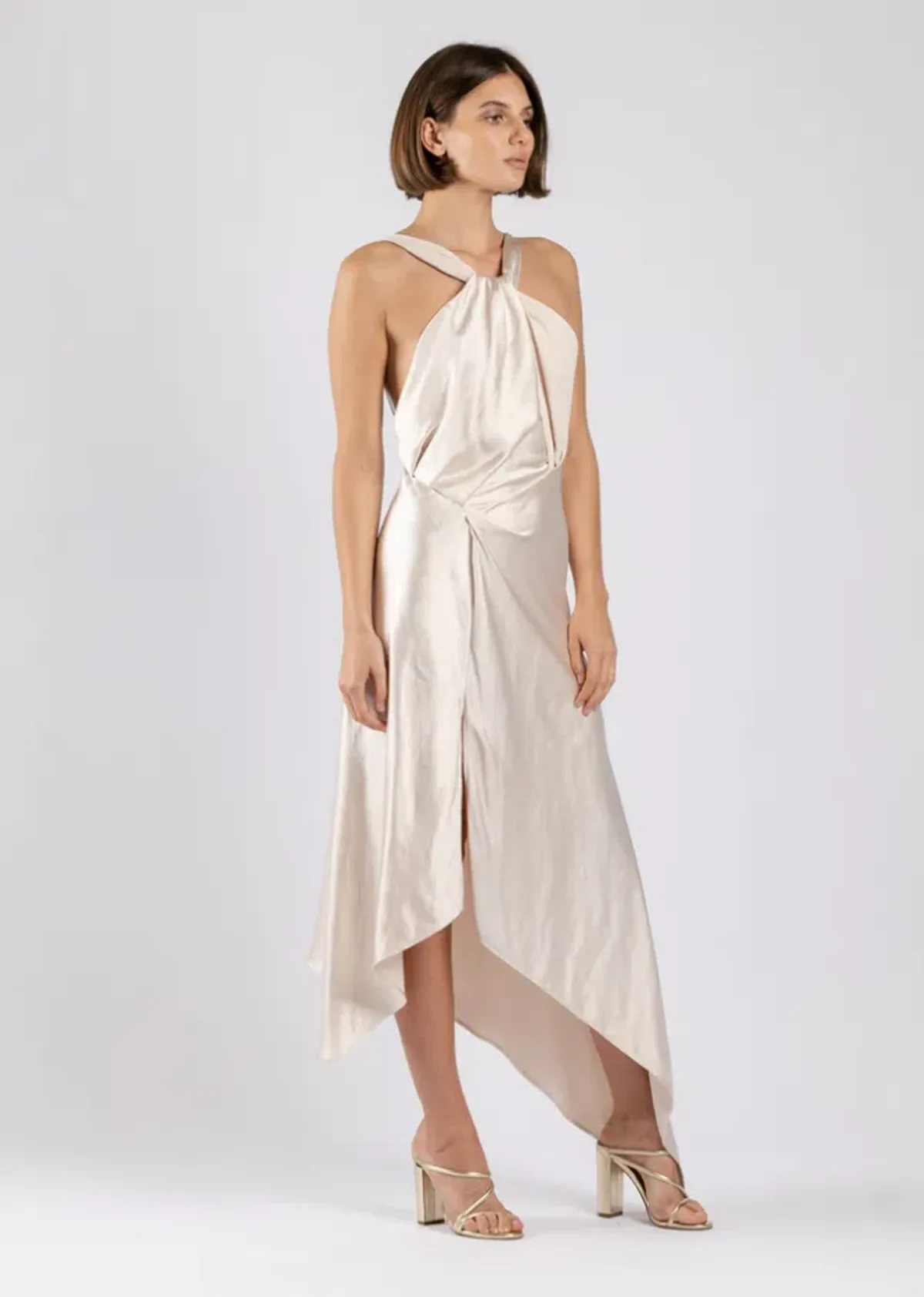 One Fell Swoop Audrey Midi Dress Mother of Pearl Size 8 - Image 4