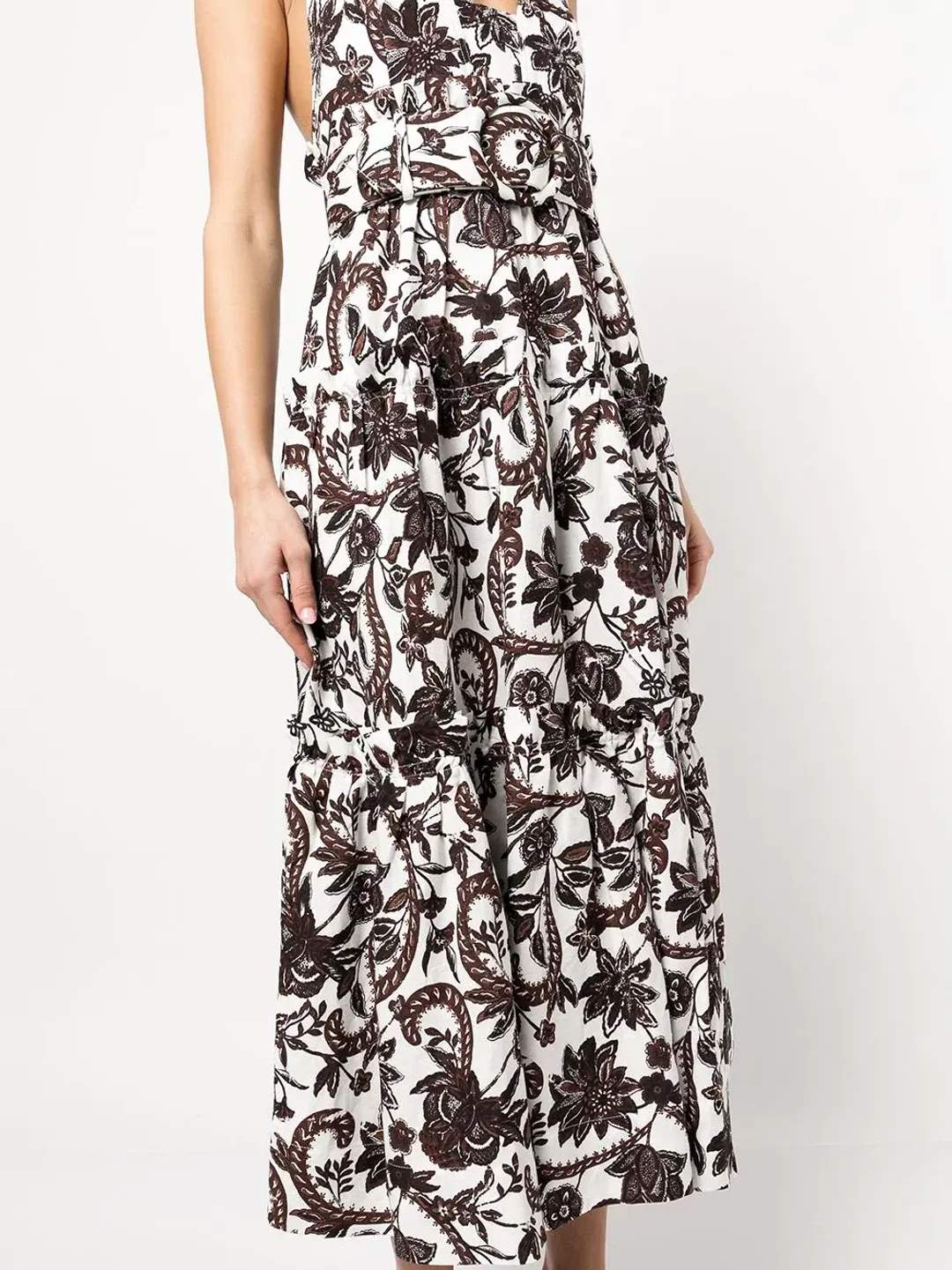 Shona Joy Dahlia Tiered Midi Dress Print Size 8 for rent on The Volte - main image