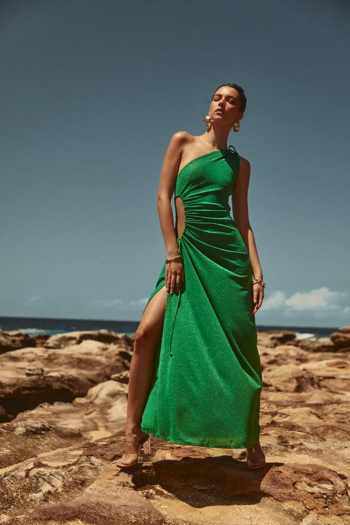 Sonya Moda Nour Dress in Forest Green Size M / AU 10 - Image 4