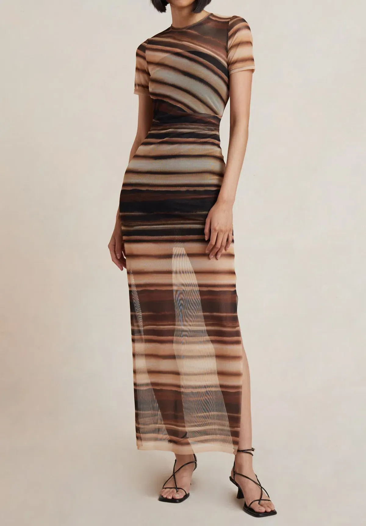 Bec & Bridge Watercolour Short Sleeve Maxi Dress Print Size 14 - Image 2