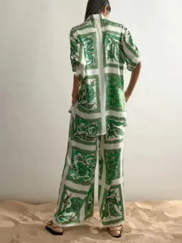 Alemais Lucille Lounge Shirt and Pants Set Print Size AU 6 for rent on The Volte - image 2