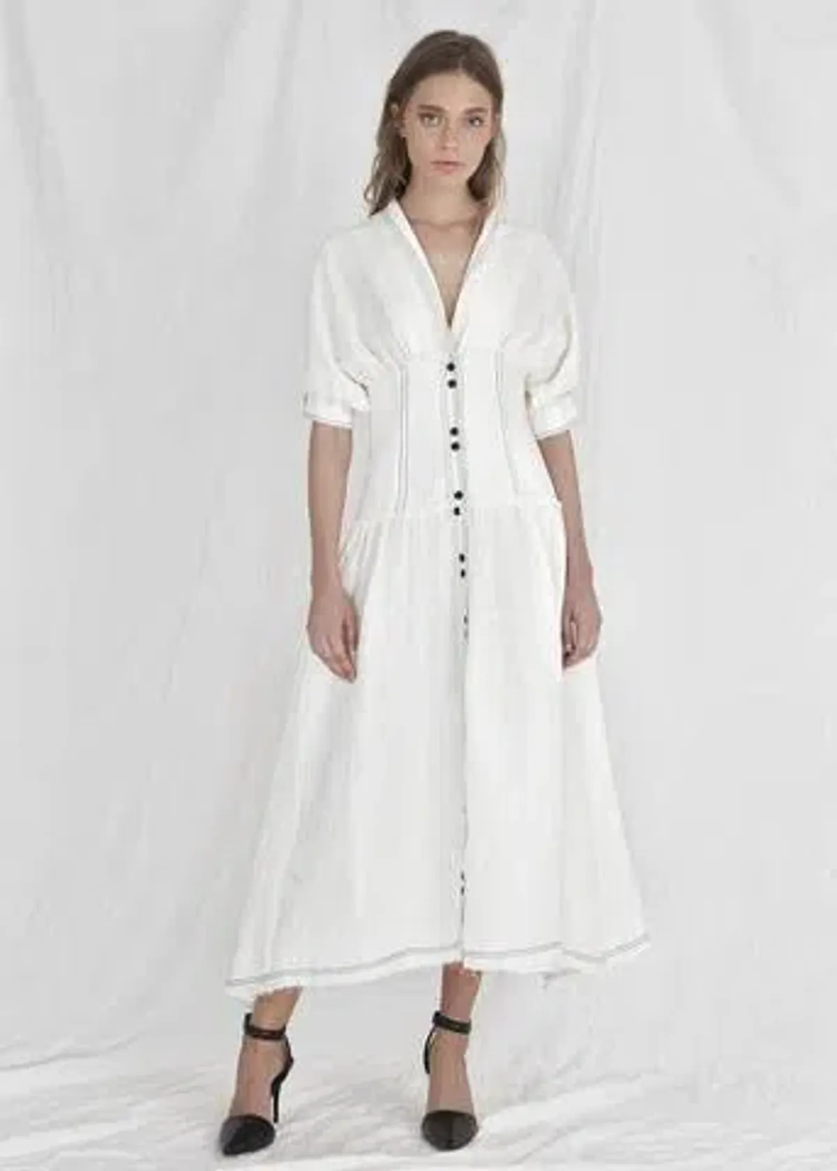 Aje Isotoma Midi Dress White Size 6 - Image 1
