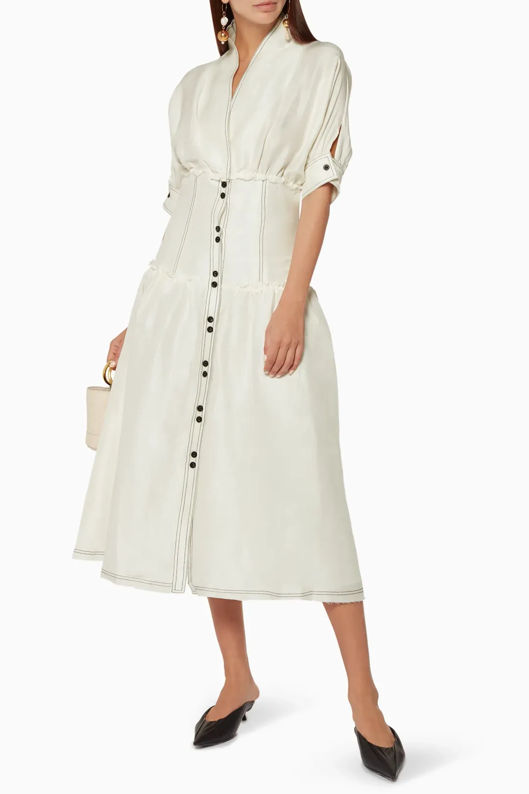 Aje Isotoma Midi Dress White Size 6 for rent on The Volte - main image