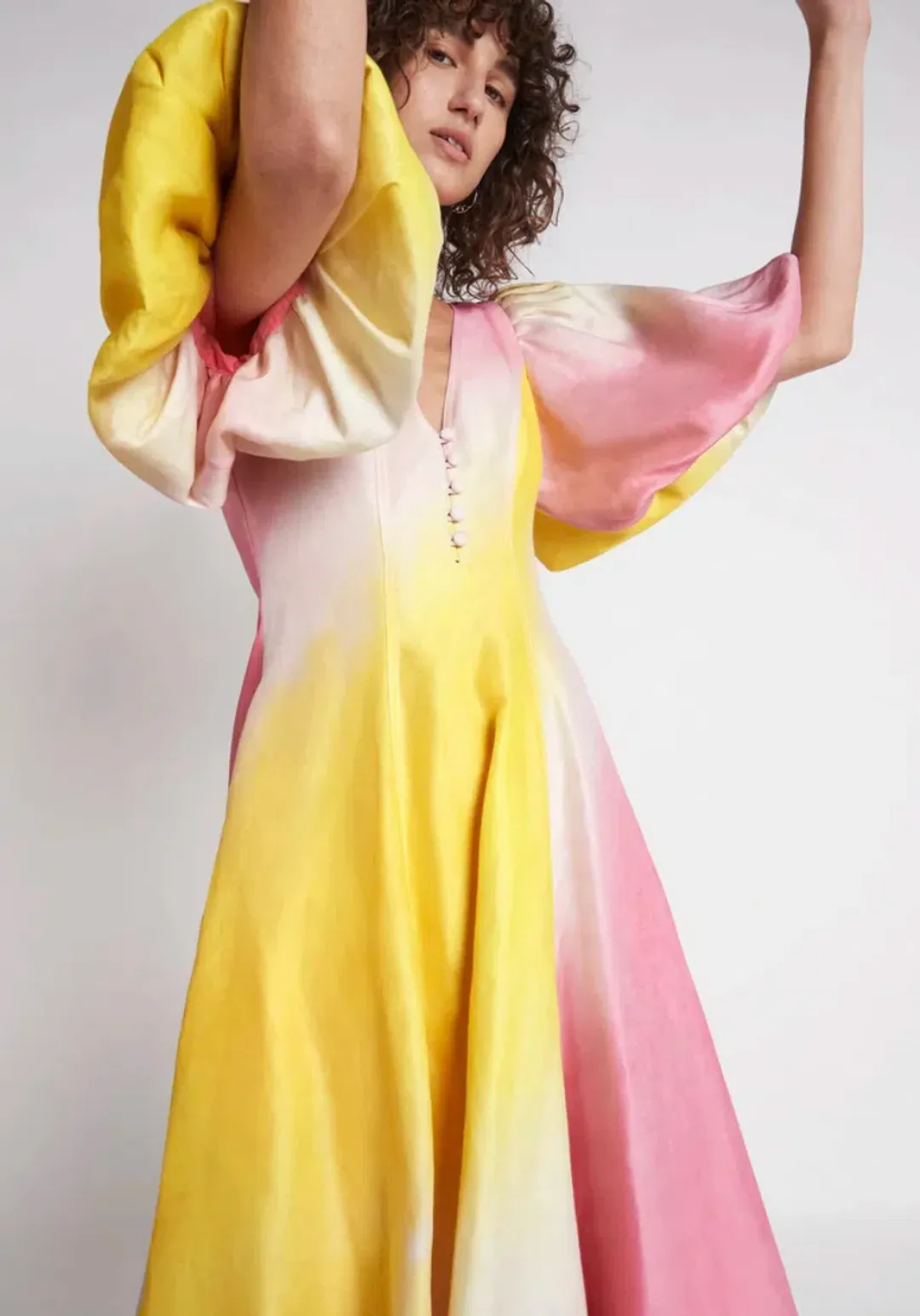 Aje Cloud Burst Midi Dress Multi Size 10 for rent on The Volte - main image