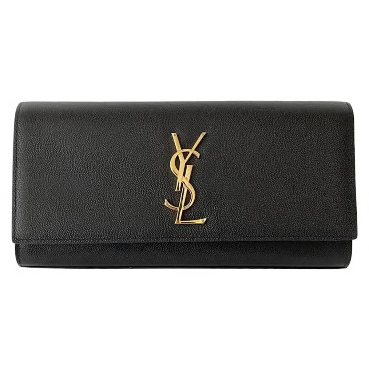 Saint Laurent Kate Leather Clutch Black - Image 2