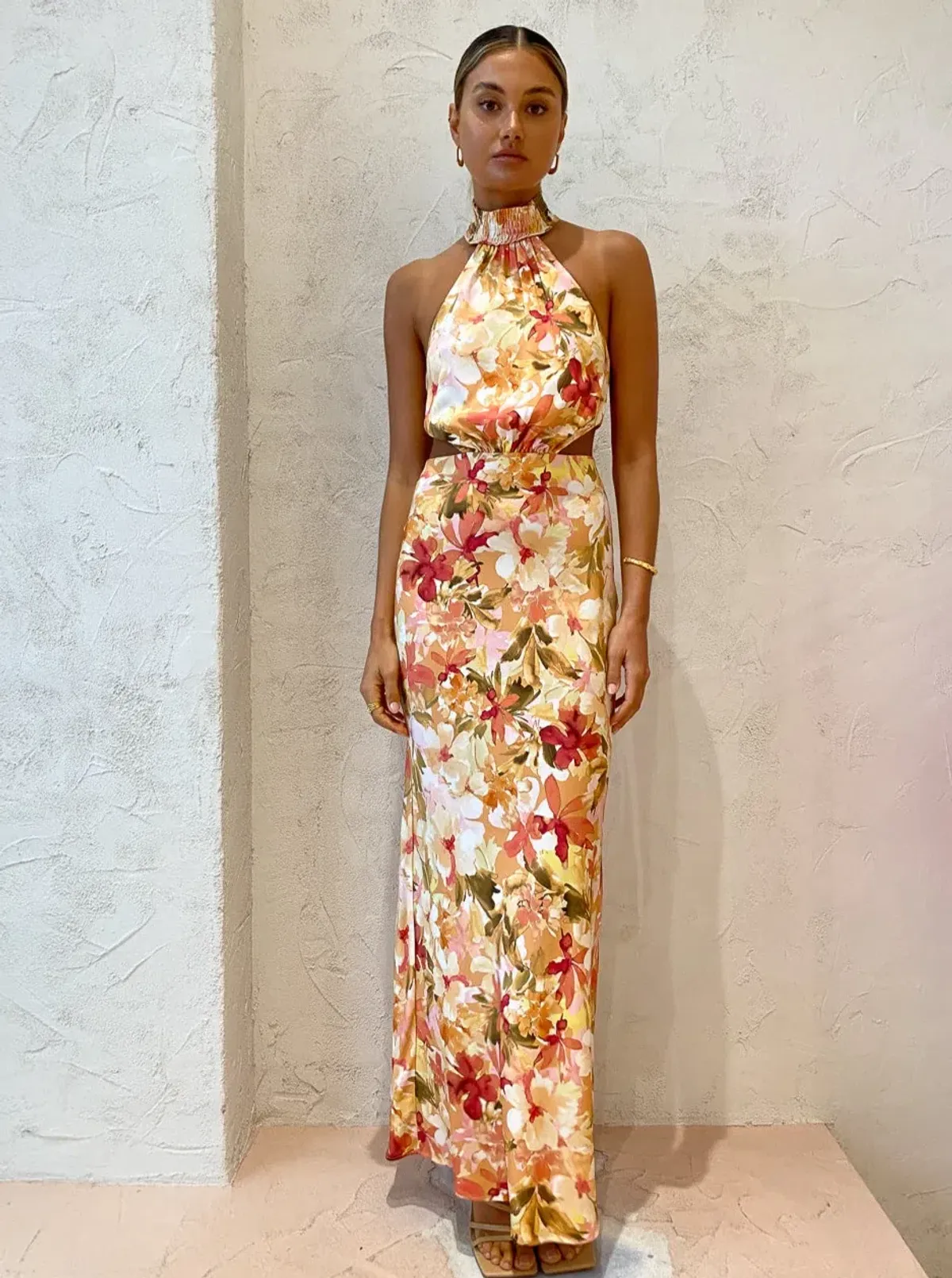 Significant Other Lapis Dress Watercolour Floral Print Size 14 for rent on The Volte - main image