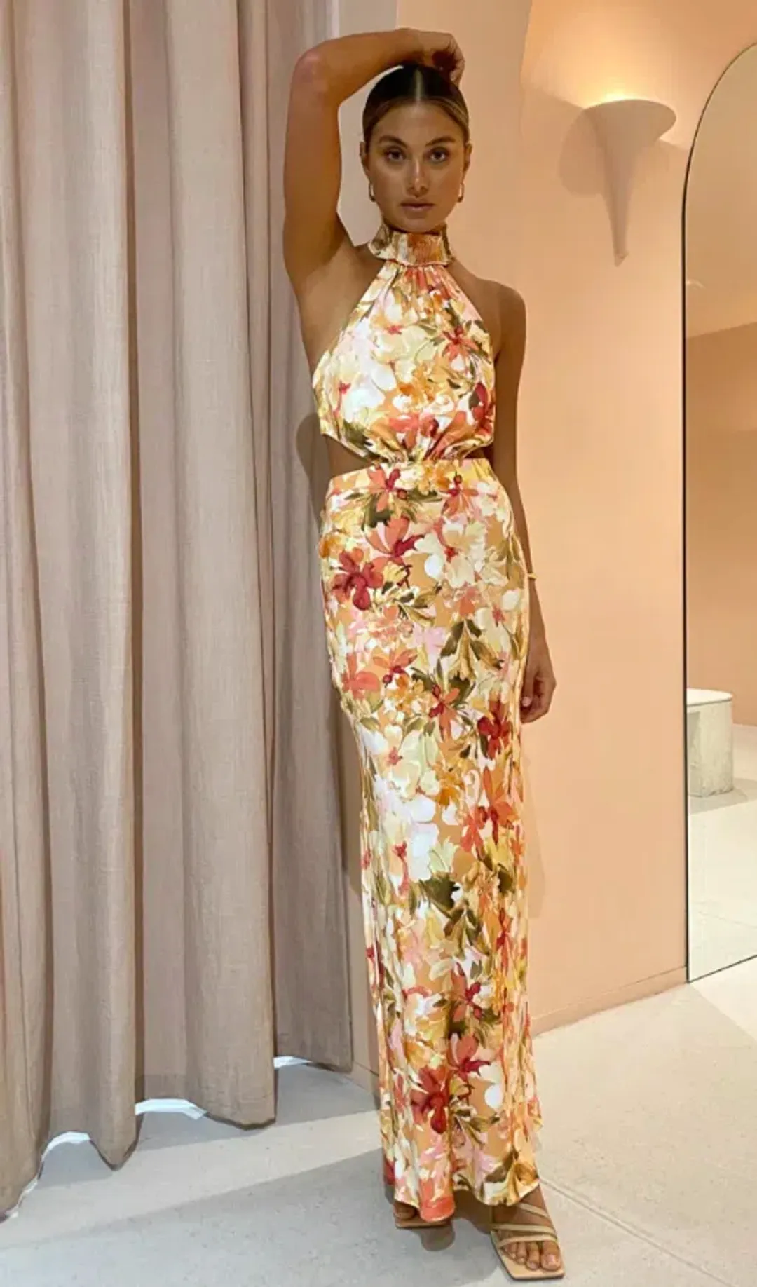 Significant Other Lapis Dress Watercolour Floral Print Size 14 for rent on The Volte - main image