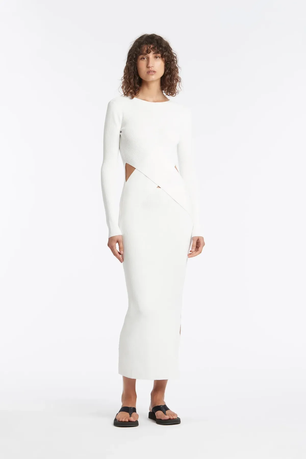 Sir the Label Celena Draped Dress White Size AU 10 - Image 1