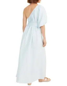 Seed Heritage OneShoulder Linen Maxi Dress Blue Size 6 for rent on The Volte - image 2