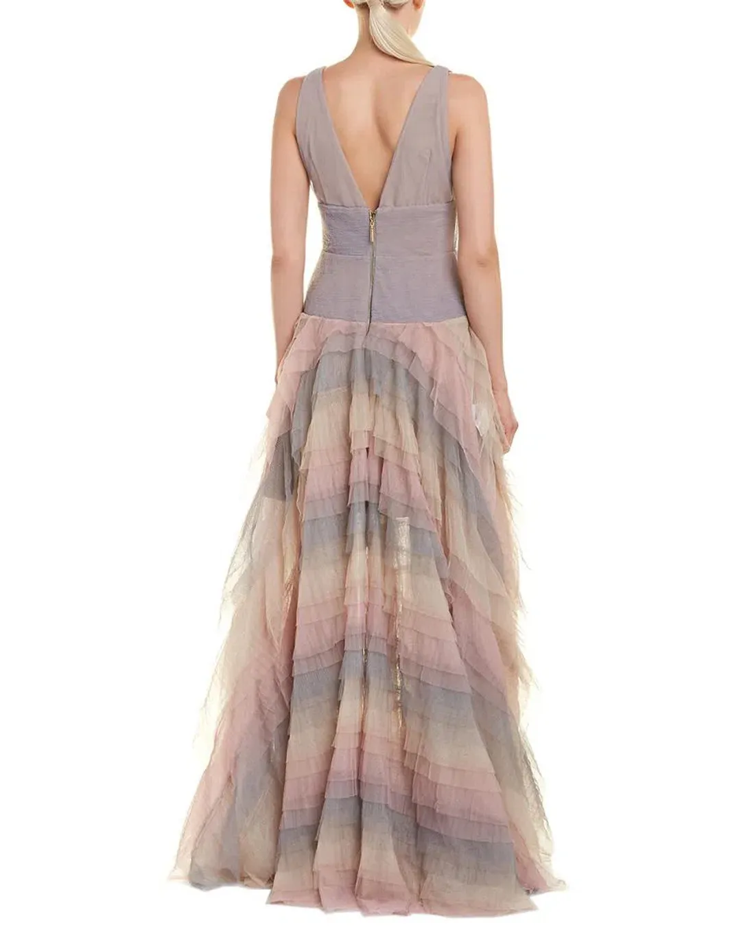 Bronx and Banco Amelia Ruffle Dress Multi Size 6 for rent on The Volte - main image