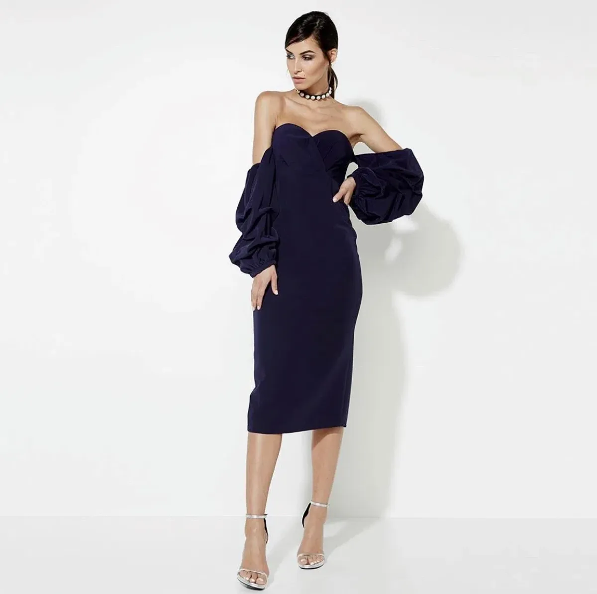 Mossman The Dark Days Dress Navy Size 8 for rent on The Volte - main image