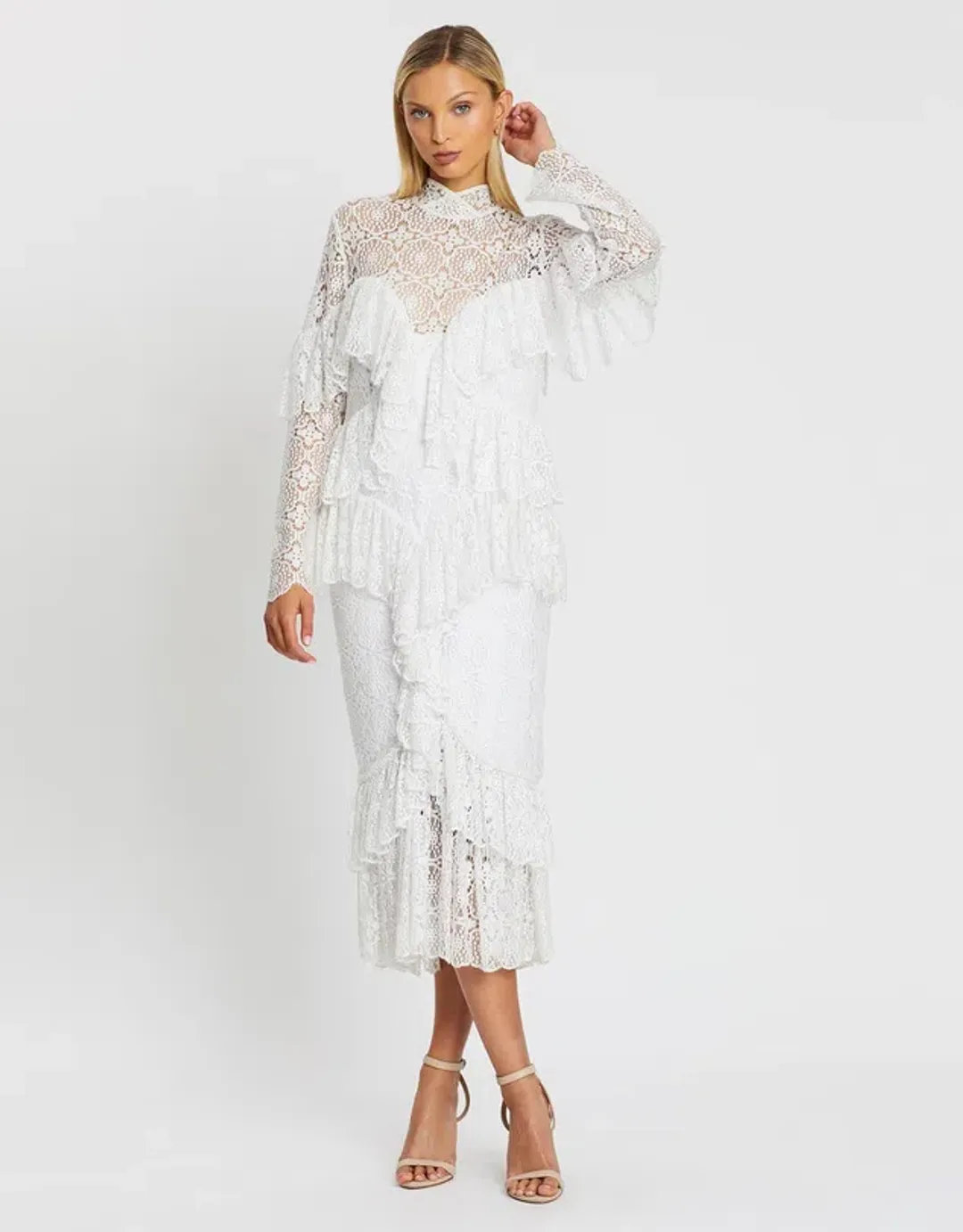 Nicola Finetti Polina Dress White Size 6 for rent on The Volte - main image
