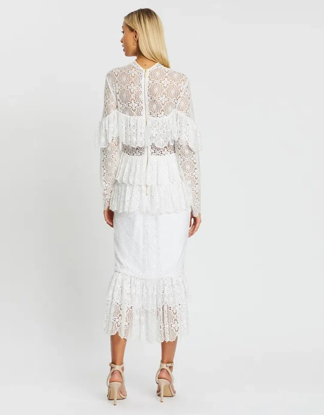 Nicola Finetti Polina Dress White Size 6 for rent on The Volte - main image