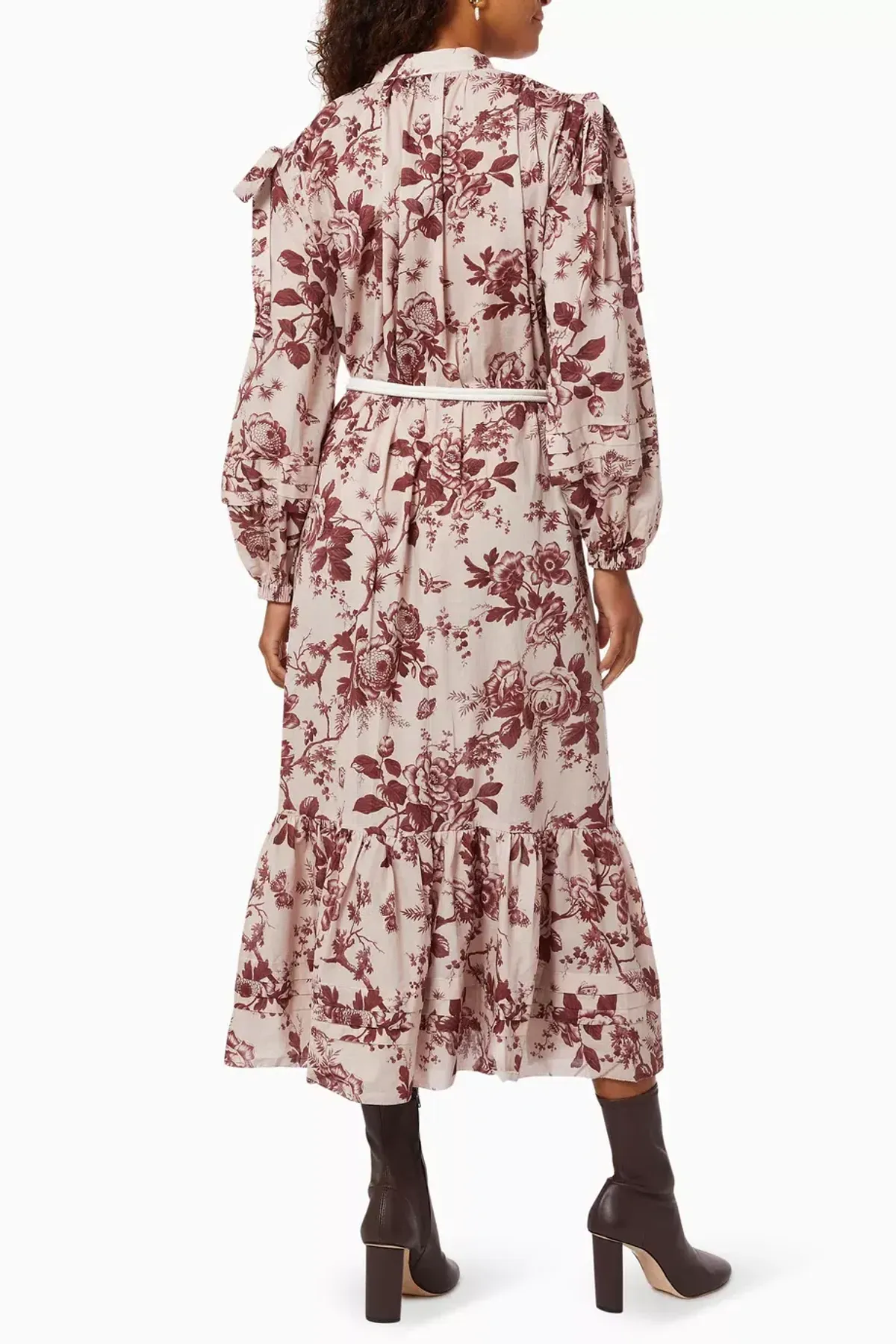 Alemais Heathier Tie Shoulder Dress Print Size AU 12 - Image 2