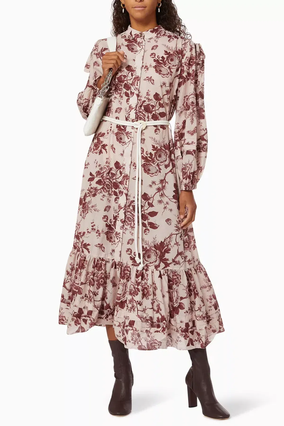 Alemais Heathier Tie Shoulder Dress Print Size AU 12 - Image 1