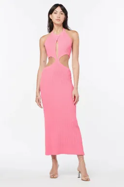 Manning Cartell Beyond Limits Knit Midi Dress Pink Size XS / AU 6 for rent on The Volte - image 1