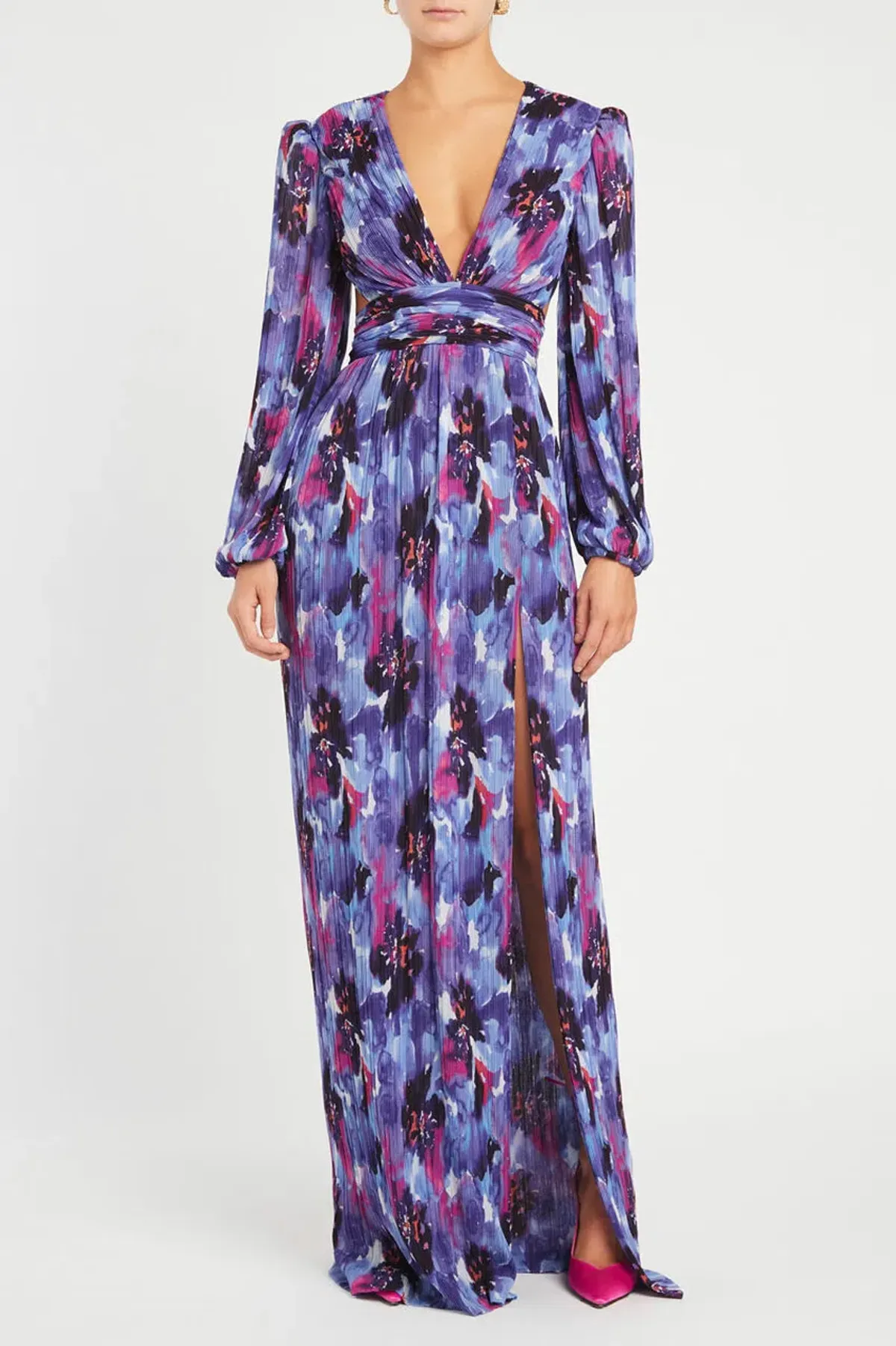 Rebecca Vallance Purple Rain Gown Print Size 10 - Image 1