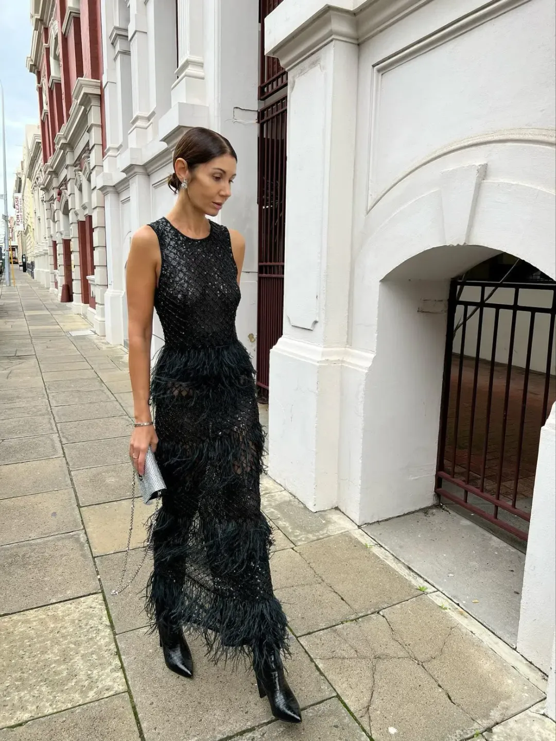 Rachel Gilbert Dixie Gown Maxi Dress in Black Size AU 6 for rent on The Volte - main image