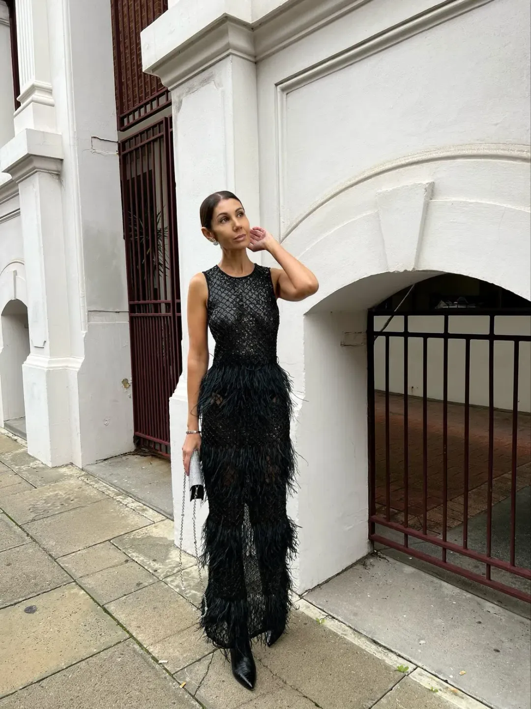 Rachel Gilbert Dixie Gown Maxi Dress in Black Size AU 6 for rent on The Volte - main image