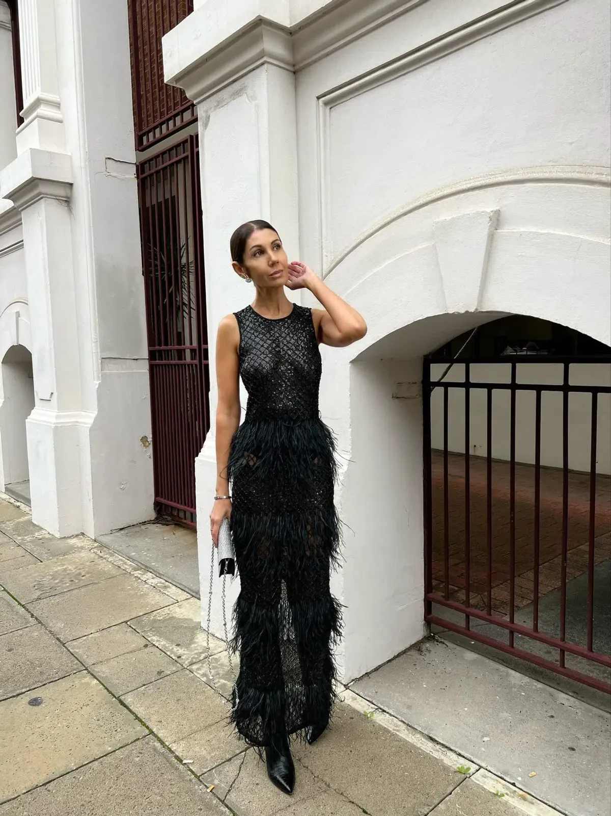 Rachel Gilbert Dixie Gown Maxi Dress in Black Size AU 6 for rent on The Volte - main image
