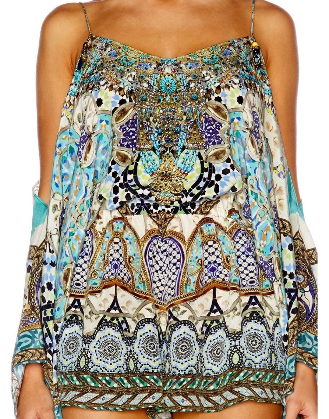 Camilla Meet Me in Casablanca Off-Shoulder playsuit for rent on The Volte - main image