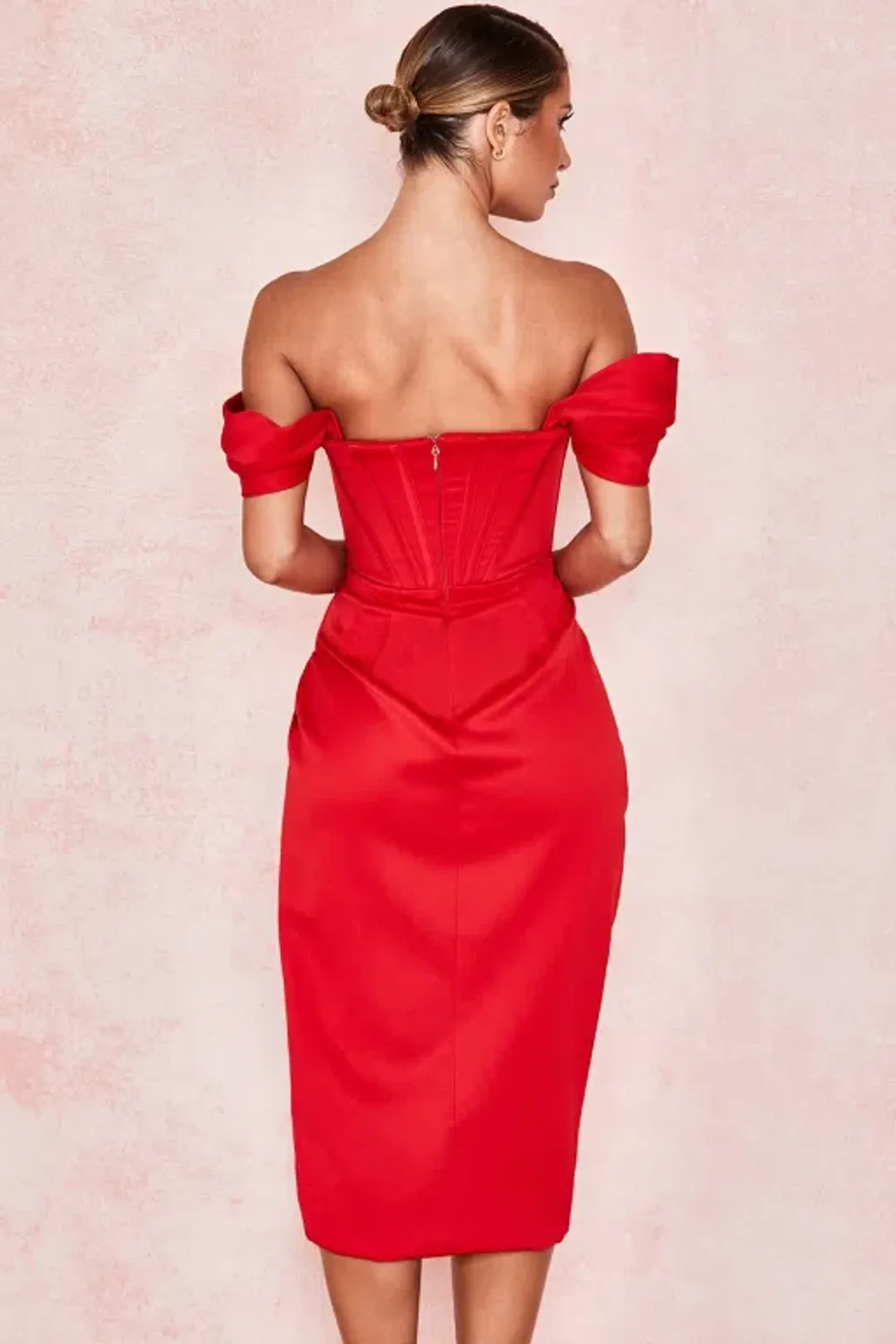 House of CB Loretta Midi Dress Red Size XS / Au 6 for rent on The Volte - main image