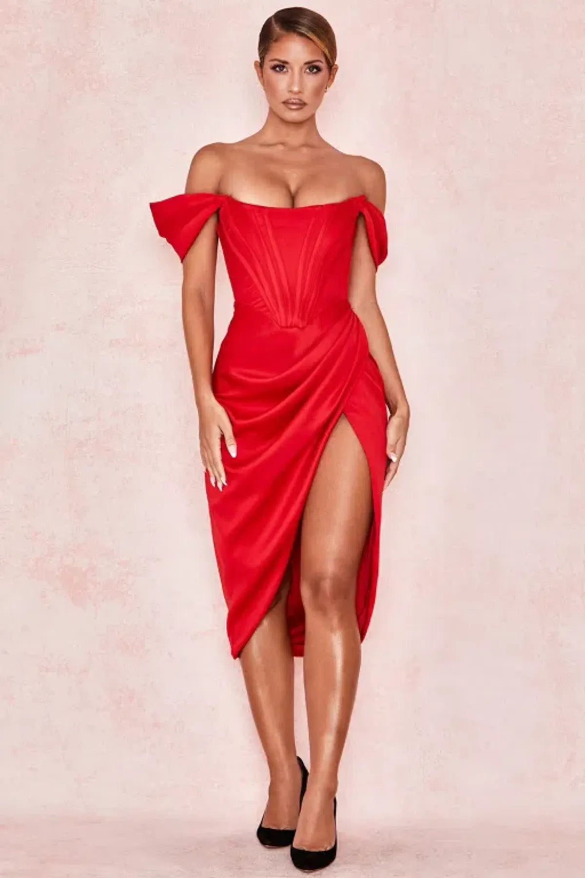 House of CB Loretta Midi Dress Red Size XS / Au 6 - Image 1