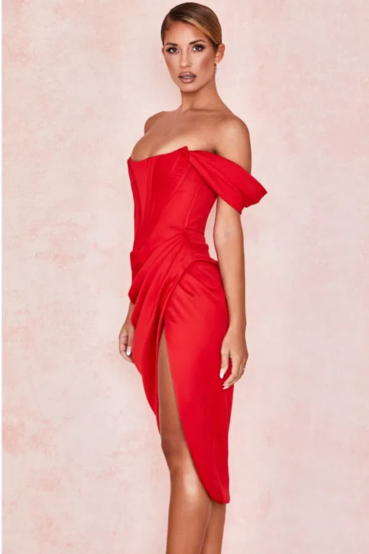 House of CB Loretta Midi Dress Red Size XS / Au 6 - Image 2