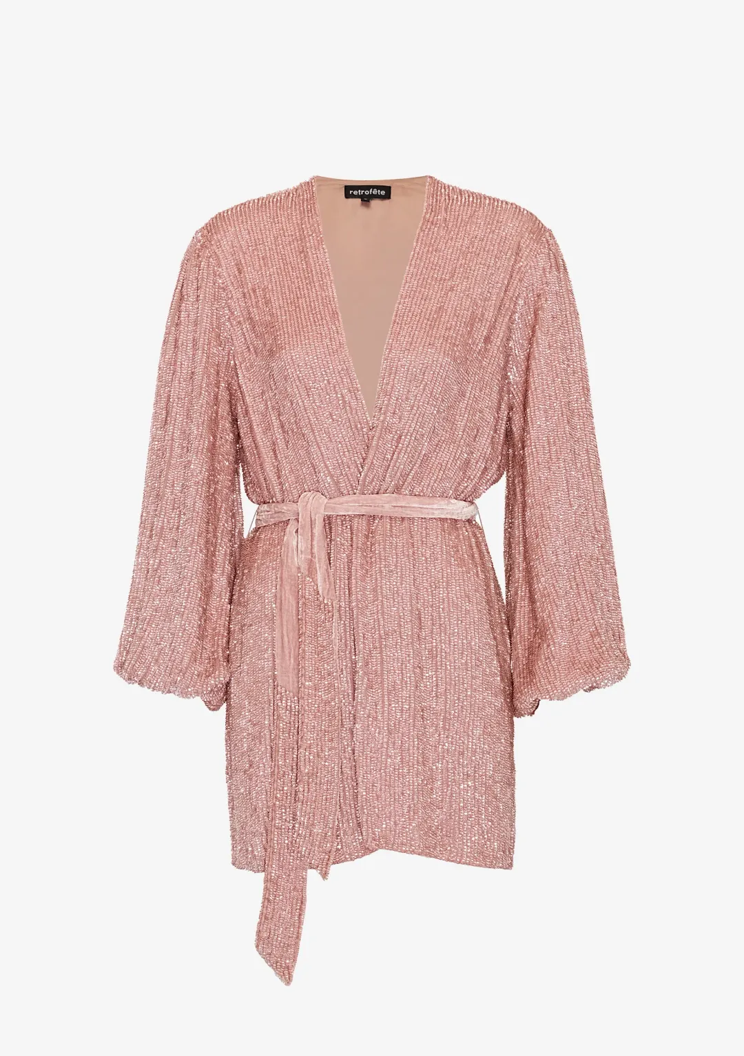 Retrofete Gabrielle Robe Mini Dress Pink Size 14 for rent on The Volte - main image