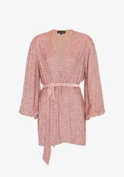 Retrofete Gabrielle Robe Mini Dress Pink Size 14 for rent on The Volte - image 4