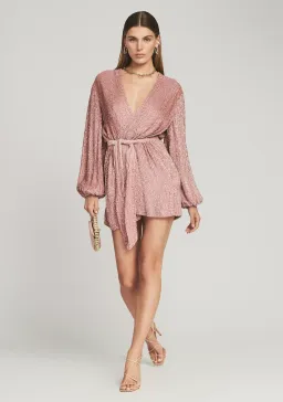 Retrofete Gabrielle Robe Mini Dress Pink Size 14 for rent on The Volte - image 1