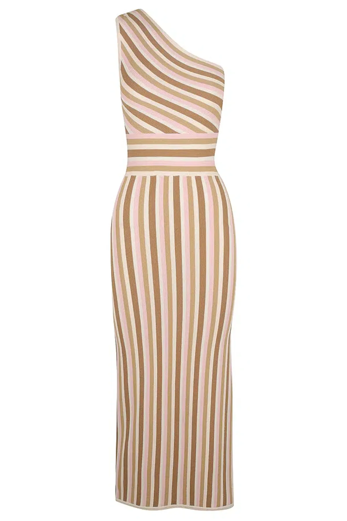 Opal Striped One Shoulder Knit Dress Multi Size M - Image 4