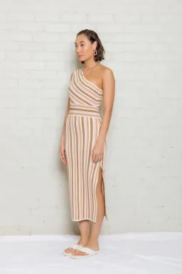 Opal Striped One Shoulder Knit Dress Multi Size M for rent on The Volte - image 5