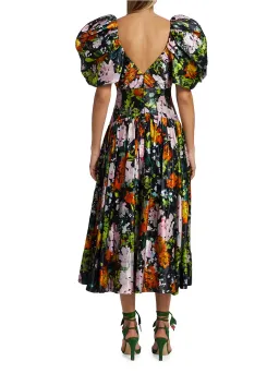 AJE - Gabrielle Floral Plunge Midi-Dress - Size 16 (Fits 14 - 16) for rent on The Volte - image 2