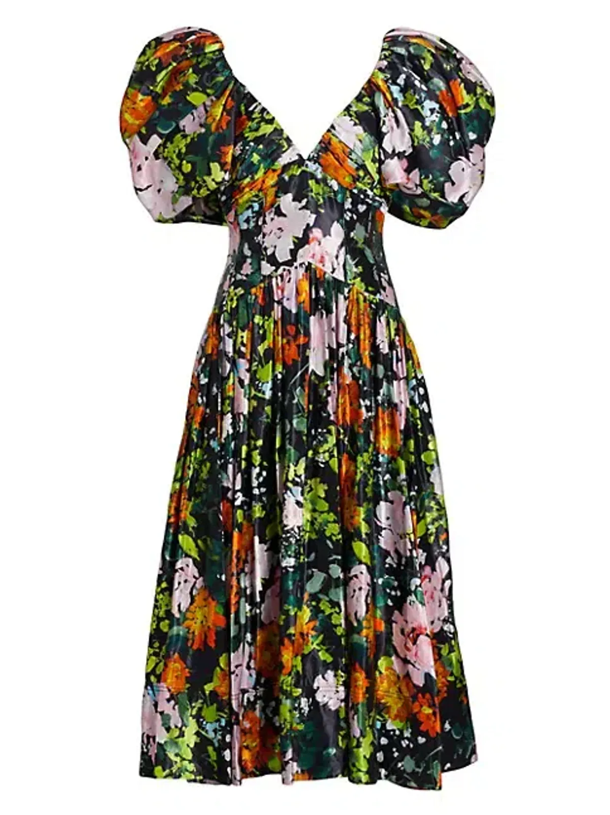 AJE - Gabrielle Floral Plunge Midi-Dress - Size 16 (Fits 14 - 16) - Image 7