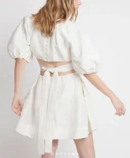 AJE Psychedelia Cut Out Mini Dress White Size 6 for rent on The Volte - image 4