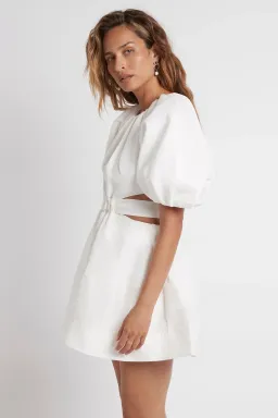 AJE Psychedelia Cut Out Mini Dress White Size 6 for rent on The Volte - image 3