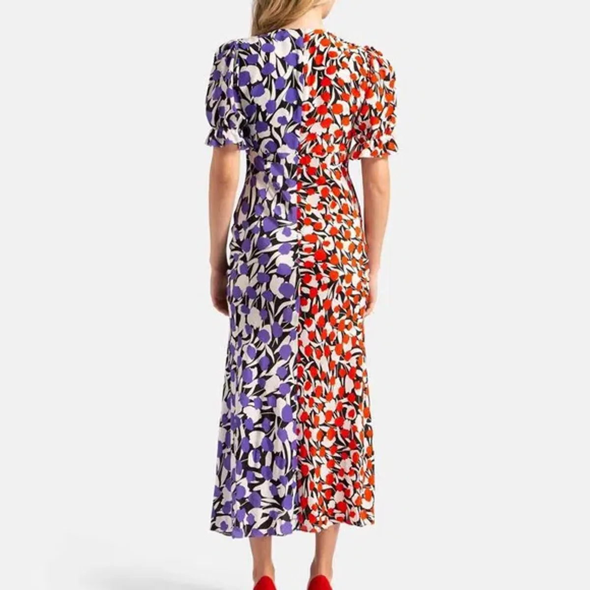 Rixo London Ariel Tulip Bicolor Midi Dress Print Size 8 - Image 2