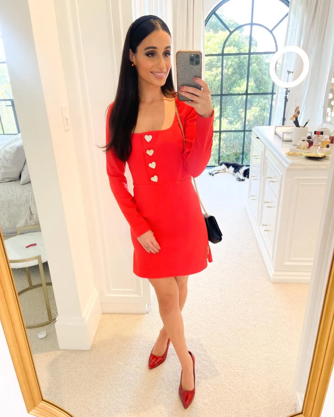 Rebecca Vallance Amanda Long Sleeve Mini Dress Red Size 6 for rent on The Volte - main image