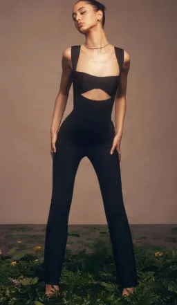 House of CB Yasmeen Bandage Jumpsuit Black Size 6 for rent on The Volte - image 1