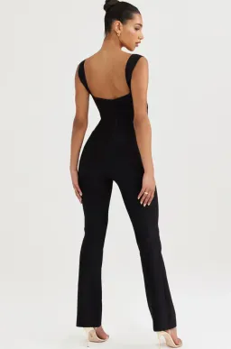 House of CB Yasmeen Bandage Jumpsuit Black Size 6 for rent on The Volte - image 2