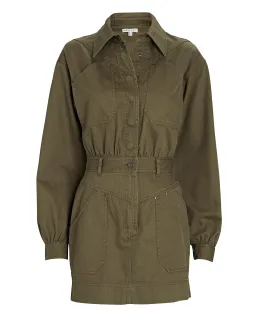 Shona Joy Chiara Utility Mini Dress Khaki Size 10 for rent on The Volte - image 4
